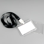 아크릴 사원증 명찰 목걸이 가로형