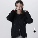 어썸어라운드 여성용 데일리 골지 투웨이 후드 집업 AA50431