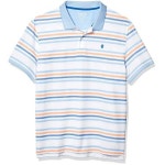 IZOD 남성용 슬림 핏 어드밴티지 퍼포먼스 반소매 스트라이프 폴로 리얼 리틀 보이