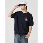 에잇세컨즈 미니 프린트 조직 반소매 니트 264751cy1r