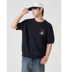 에잇세컨즈 미니 프린트 조직 반소매 니트 264751cy1r