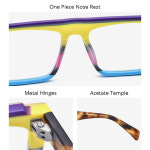 HEPIDEM 무광 아세테이트 안경 남성 레트로 사각 여성 H9289