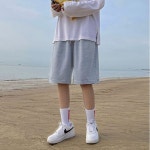 남자 허리밴딩 여름 청반바지 버뮤다 데님팬츠 와이드