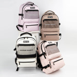 홍대언니 매쉬 콤비 지퍼 포켓 캐주얼 백팩 가방 G6494