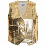 GANNI 가니 메타lic 오가닉 코튼 조끼 J1482