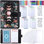 32Pcs 예산 바인더 A6 현금 청구서 요금 절약 시트나비꽃 Butterfly Floral