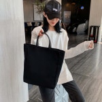 쿨샵 여성 스퀘어 토트백 사계절사용 캔버스 에코백