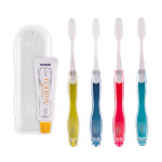 국산 휴대용 여행용 치약 접이식 칫솔 세트 슬림모 휴대용칫솔SET 라임