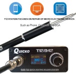 T12 942 M8 핸들 OLED 미니 납땜 스테이션 디지털 전자 용접 철 DC 버전 전원 공급 장치가 휴대용 QUICKO