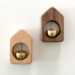 우드디어 하우스 자석 도어벨 풍경종 출입문 집들이선물 문종 하우스 호두나무