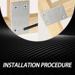 스테인레스 스틸 직각 브래킷 직선 4 홀 고정 각도 가구 패스너 목재 선반 캐비닛