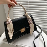 여성 정장 출퇴근 스타일 스카프 끝 버클 미니 핸드백 크로스 가방 크로스백 여자 남자