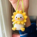 DIY 오리인형 손뜨개 키링 공예 패키지 세트 셀프제작 미니 펜던트 만들기 1개