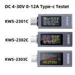 Type-C 전류 용량 USB 테스터 DC 전력계 모바일 검출기 KWS-2303C 4-30V 0-12A