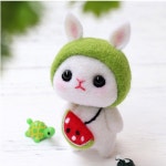 에스이제이 DIY 양모펠트 니들펠트 토끼 패키지 SET 퀼트 1개 수박토끼