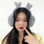 하트 귀마개 겨울 퍼