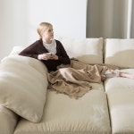 버즈가구 샌디비치 오가닉 모듈형 패브릭 소파 PR709 스툴미포함