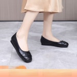 여성 신발 힐펌프스 펌프스 슈즈 합성 가죽 단화 소 플랫 봄가을 라운드 원터치 MF3