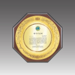 팔각 나무 도자기 쟁반 상패 휘장 상패 원목 수지 G4017-A