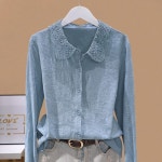 여성의류 카버 카라 블라우스 여성스러운