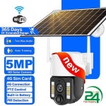 태양광 라우터 농막 실외 농장야간 HD 스마트 IP CCTV 비디오 5MP 카메라 4G SIM 카드 와이파이 휴머노이드