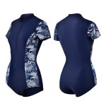 쿠기 차이나칼라 집업 반팔 원비스 바디슈트 LM-W3215