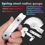 스테인레스 스틸 R 게이지 컴플리트 세트 라운딩 측정기 고정밀 반경 각도 라디안 필렛