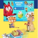 유치원 창의미술 놀이활동 움직이는 동물 종이접기 종이인형 자기주도