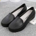 여자 회사원 출근 룩 플랫 단화 로퍼 드라이빙 슈즈 230