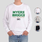 맨투맨 프린팅티셔츠 성향체크 MPTI ENTJ 맨투맨화이트