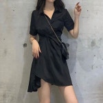 데이트룩 미니 셔링 여름 감성 셔츠 여친룩 WFHWRVQ