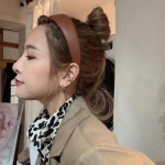 깔끔한 여성 헤어 스타일 와이드 도톰 헤어 머리띠 04 진카키