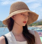 왕골 라피아햇 리본 바캉스모자 바캉스모자 라탄모자