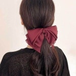 실크 와인 겹날개 헤어핀 빅헤어핀 여친패션