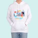 후드티 프린팅티셔츠 훈민정음 세종대왕 W 후드티화이트