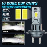 드림 체이서 미니 LED 헤드라이트 전구 무선 120W CSP 자동차 헤드램프 자동 다이오드 램프 H7 터보 LED 12