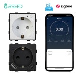 BSEED ZigBee 벽 소켓 기능 부품 Google Standa 미터 스마트 앱 라이프 전원 EU 키 Alexa 모니터