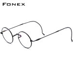 FONEX B 티타늄 안경테 남녀공용 레트로 소형 원형 안경 2024 빈티지 해리 포터