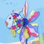 4인용 쉬운 무지개물고기 바람개비 만들기 독후활동 유치원 어린이집 문화센터 DIY