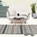 식탁카페트 먼지없는 현관 욕실 카페트 지그재그 패턴 발매트 모던러그 거실러그