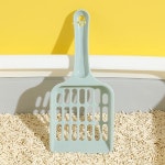 플라스틱 고양이 화장실 청소 배변 모래삽 퍼플-1P