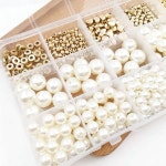 쥬얼리공예소품 비즈공예 진주 부자재 15종세트 팔찌 한세트