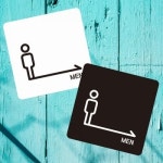 MEN 우측1 부착형 정사각 소형안내판