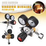 CO2 가스 병 조절기 이산화탄소 음료 맥주 용 감압기 W21 8 이중 게이지