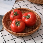 둥근 등나무 위커 짠 서빙 바구니 빵 과일 야채 수제 보관 디스 2 A2 1Pc
