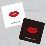 Women restroom 부착형 정사각 소형안내판