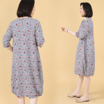 애비뉴투지 엄마옷 지짐이 꽃 여성 여름 항아리 칠부 홈 원피스 O06280