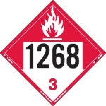 라벨마스터 UN 1268 가연성 액체 해즈매트 플래카드 태그보드 25개 포장 ZT91268