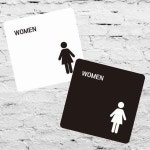 부착형 정사각 소형안내판 WOMEN2
