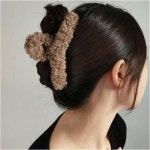 귀여운 여성 겨울 헤어 아이템 퍼 튼튼 집게핀 04